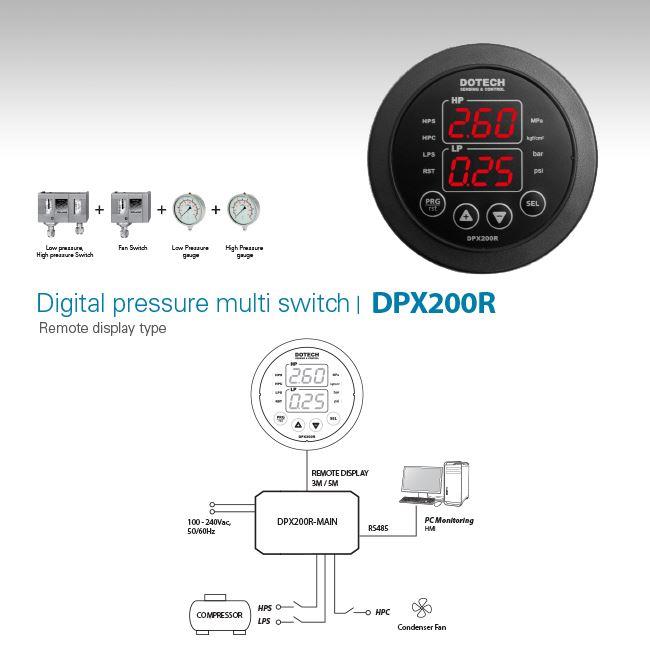 DPX200R  Series Digital pressure multi switch (Remote display type),Digital pressure multi switch (Remote display type) DPX200R  Series ,Dotech (Korea),Instruments and Controls/Accessories/General Accessories