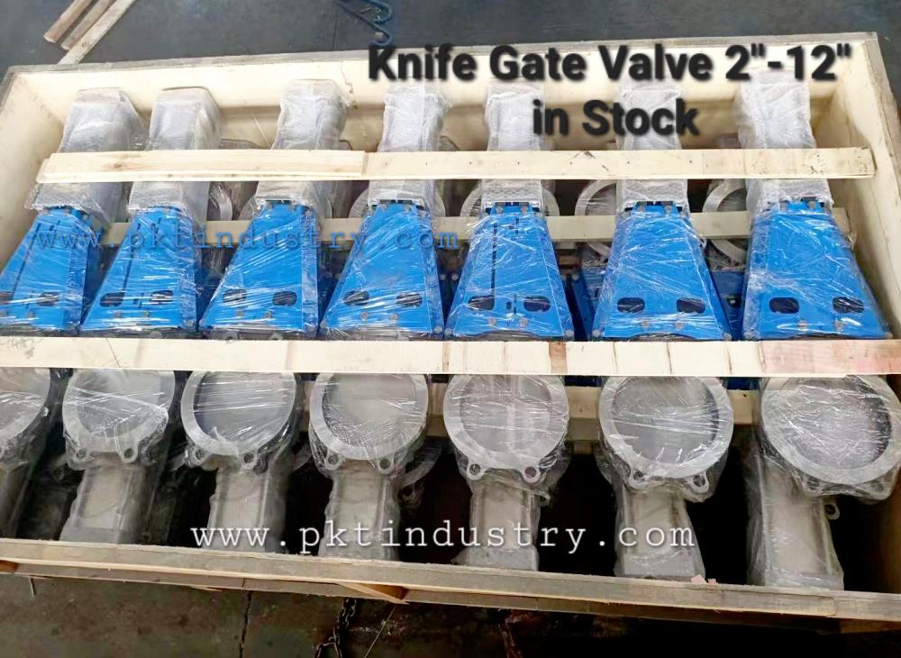 Knife Gate Valve - Pneumatic Knife gate valveสินค้าไนท์เกจวาล์ว สไลด์เกทวาล์วในสต็อคไซด์ 2" -16" มีทั้งแบบมือหมุนและนิวแมติกส์
