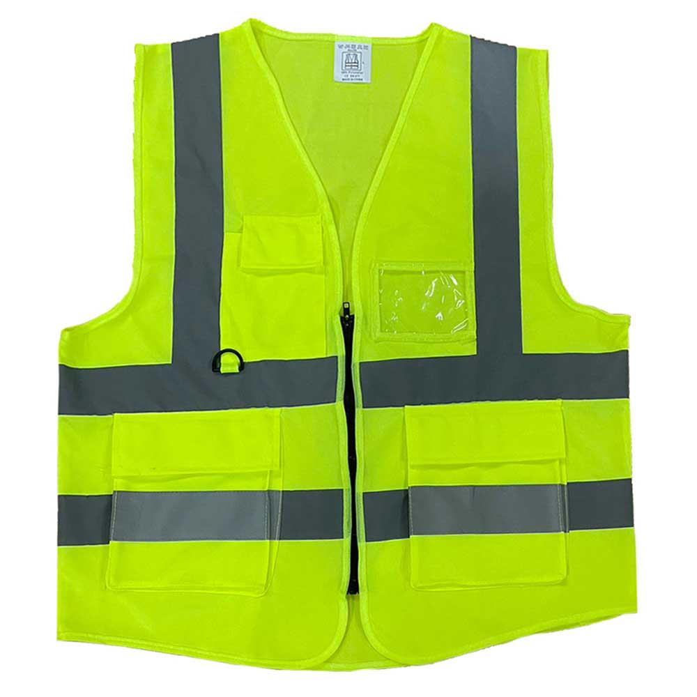 เสื้อกั๊กสะท้อนแสง สีเขียว มีกระเป๋า + ช่องใส่บัตร,เสื้อกั๊กจราจร,BEST ONE,Plant and Facility Equipment/Safety Equipment/Reflective Safety Equipment