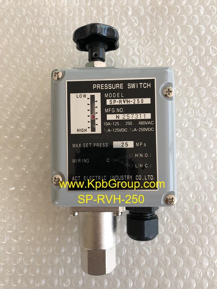 ACT Pressure Switch SP-RVH Series,SP-RVH-50, SP-RVH-100, SP-RVH-150, SP-RVH-200, SP-RVH-250, SP-RVH-300, SP-RVH-400, SP-RVH-500, SP-RVH-700, ACT, Pressure Switch,ACT,Instruments and Controls/Switches
