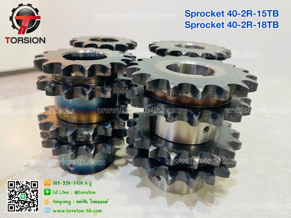 Sprocket เฟืองคู่ #40-2R-15TB + #40-2R-18TB,sprocket , เฟืองโซ่ , เฟืองโซ่มีดุม , เฟืองโซ่เบอร์40 , เฟืองขับโซ่ , เฟืองโซ่คู่  , เฟือง2ชั้น,HUMMER,Machinery and Process Equipment/Gears/Sprockets