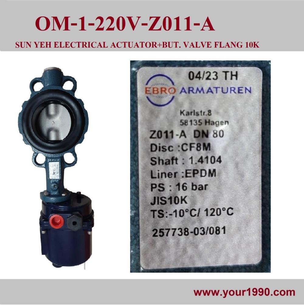 Actuator,Actuator/หัวขับไฟฟ้า/Actuator with Butterfly Valve,Sun Yeh,Machinery and Process Equipment/Actuators