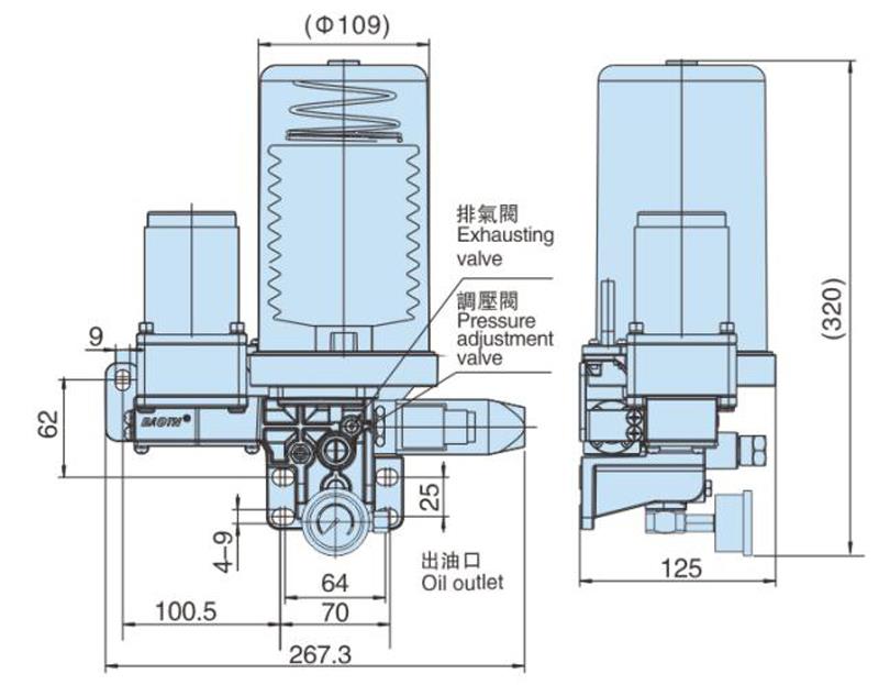 GEC-2 Progressive Grease Lubrication Pump (Tank Type)