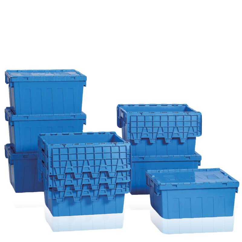 Attached Lid Container,กล่องพลาสติกพร้อมฝาซิกแซก,,Logistics and Transportation/Logistics Services/Other Logistics Services