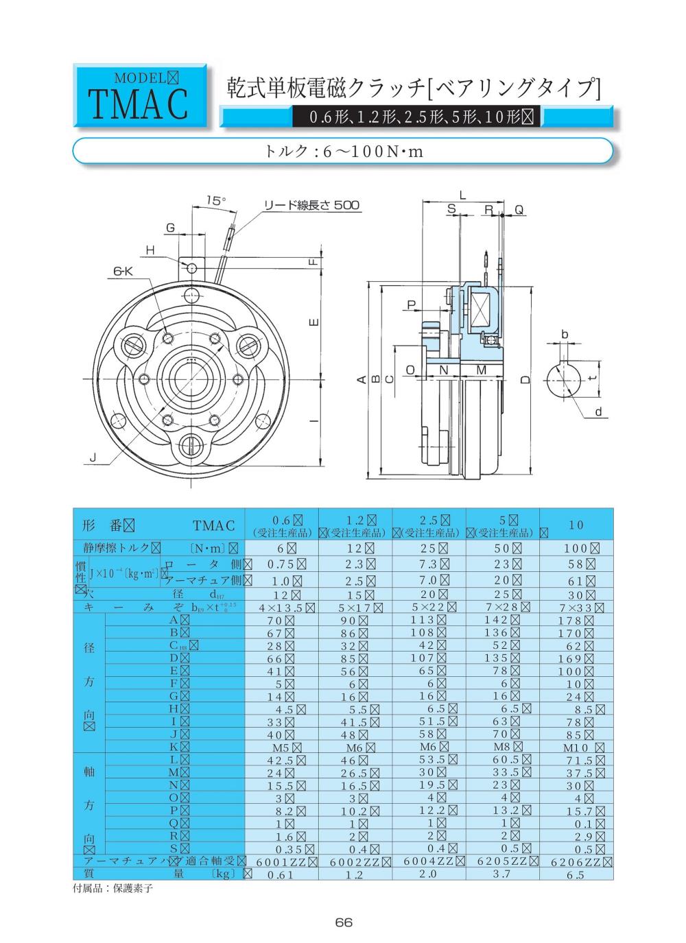 OGURA Electromagnetic Clutch TMAC Series,TMAC 0.6, TMAC 1.2, TMAC 2.5, TMAC 5, TMAC 10, OGURA, Electromagnetic Clutch,OGURA,Machinery and Process Equipment/Brakes and Clutches/Clutch