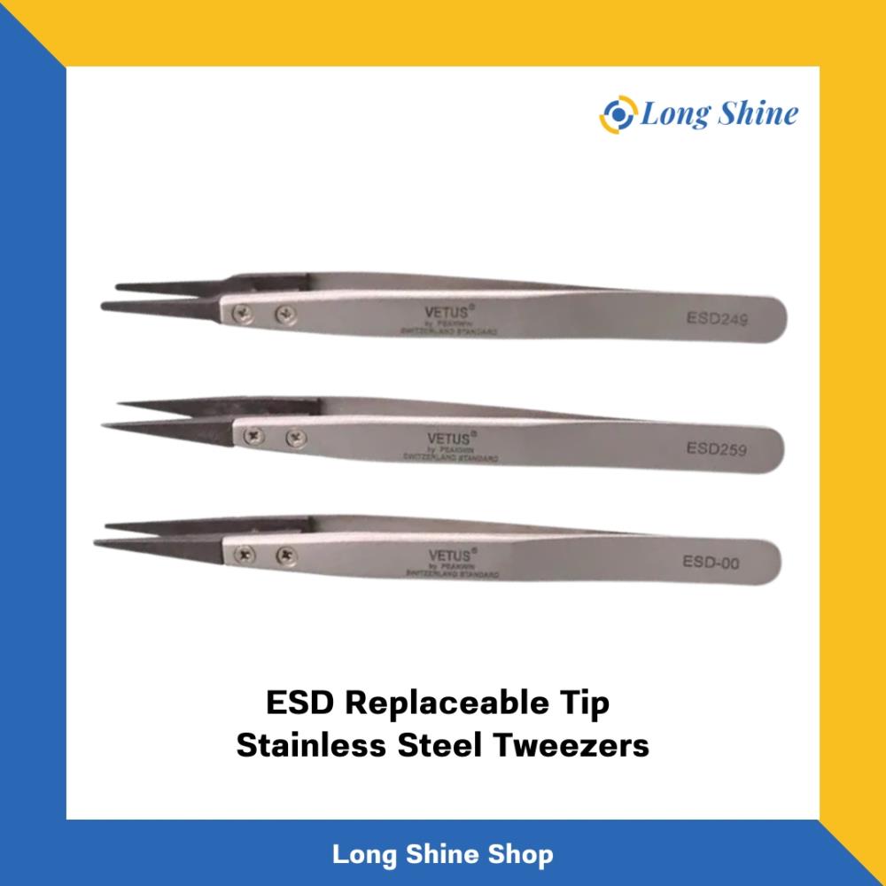 ESD Replaceable Tip Stainless Steel Tweezers,ESD Replaceable Tip Stainless Steel Tweezers,,Tool and Tooling/Accessories