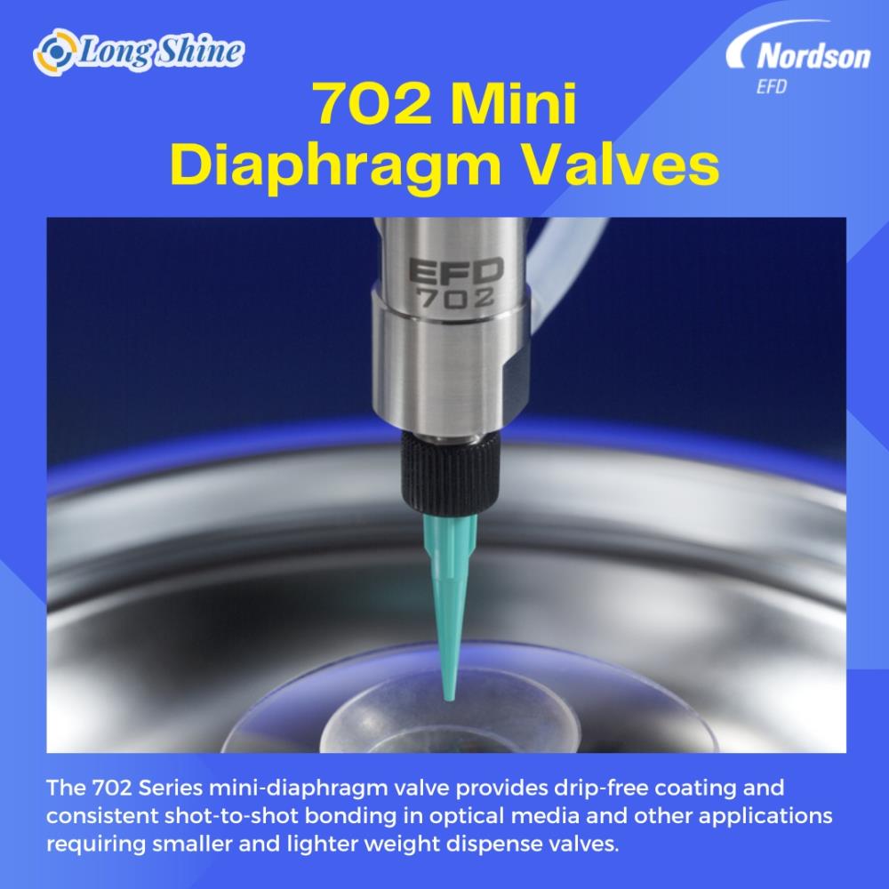702 Mini Diaphragm Valves,702 Mini Diaphragm Valves,Dispense Valve,Nordson EFD,Nordson EFD,Machinery and Process Equipment/Applicators and Dispensers/Dispensers