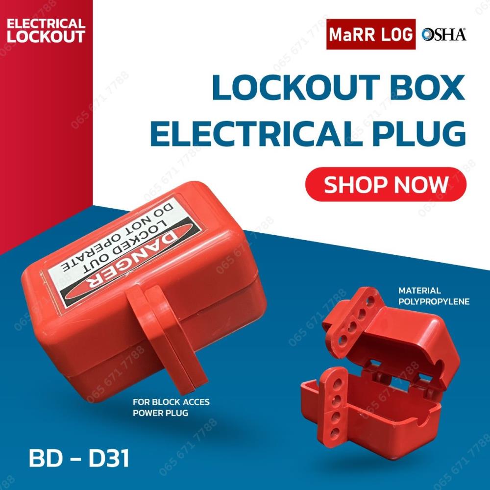Electrical Plug Lockout BD-D31,Electrical Plug Lockout, BD-D31,Safety Lockout ,ตัวล็อคปลั๊กไฟฟ้า ,MaRR LOG,Machinery and Process Equipment/Safety Equipment/Lockouts