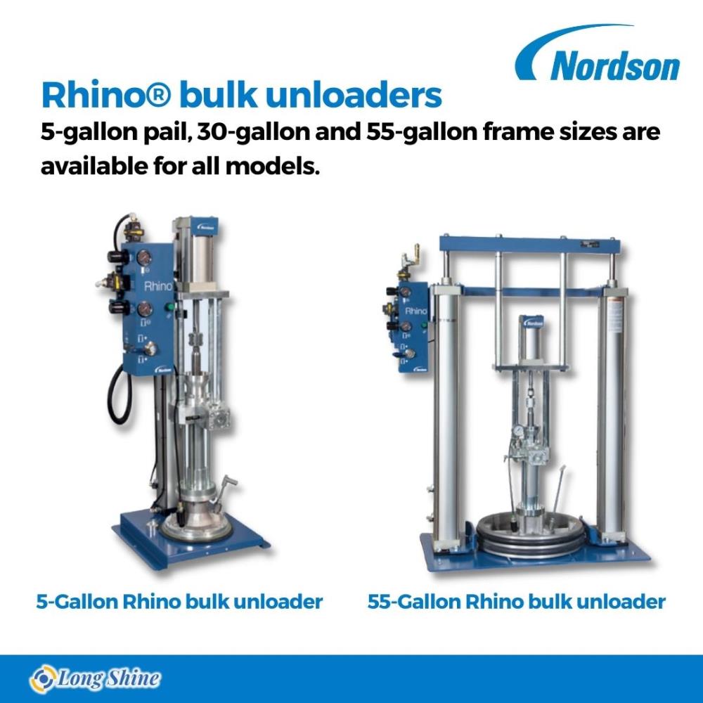 Rhino bulk unloaders,Rhino bulk unloaders,5-Gallon Rhino bulk unloader,55-Gallon Rhino bulk unloader,Nordson ICS,Machinery and Process Equipment/Applicators and Dispensers/Dispensers