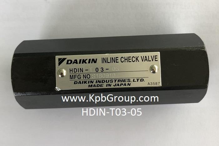 DAIKIN Inline Check Valve HDIN-T03 Series,HDIN-T03-0, HDIN-T03-02, HDIN-T03-05, HDIN-T03-10, HDIN-T03-15, HDIN-T03-20, HDIN-T03-35, HDIN-T03-45, HDIN-T03-56, HDIN-T03-60, HDIN-T03-90, DAIKIN, Check Valve,DAIKIN,Pumps, Valves and Accessories/Valves/Check Valves