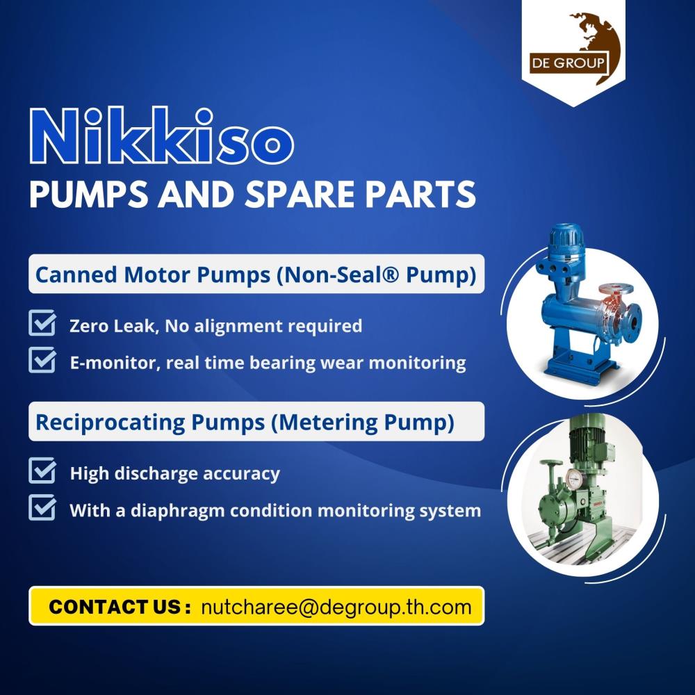 Nikkiso Pumps and Spare Parts,Metering Pump , Diaphragm Pump , ปั๊มสูบจ่ายเคมี , ปั๊มเคมี , ปั๊มสูบจ่ายของเหลว , ปั็มสุบจ่าย,Nikkiso,Pumps, Valves and Accessories/Pumps/Metering Pump