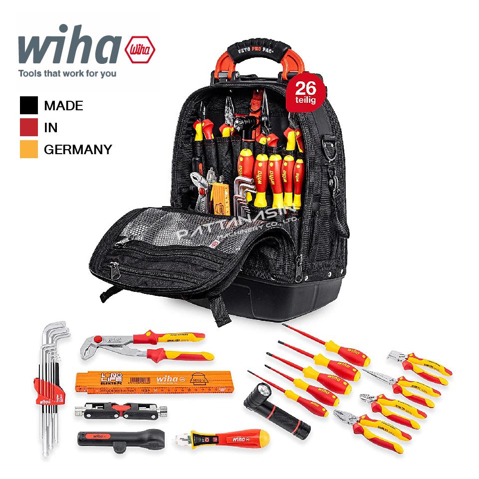 Wiha ชุดกระเป๋า+เครื่องมือ(26 ตัว/ชุด) No.45153,กระเป๋าเครื่องมือ,WIHA,Tool and Tooling/Tool Cases and Bags