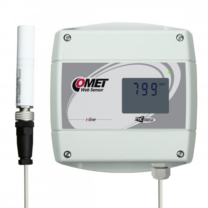 T5641เครื่องวัดและแจ้งเตือนค่า Co2 แจ้งเตือนแบบ Realtime ส่งสัญญาณ PoE,CO2,COMET,Instruments and Controls/Measuring Equipment