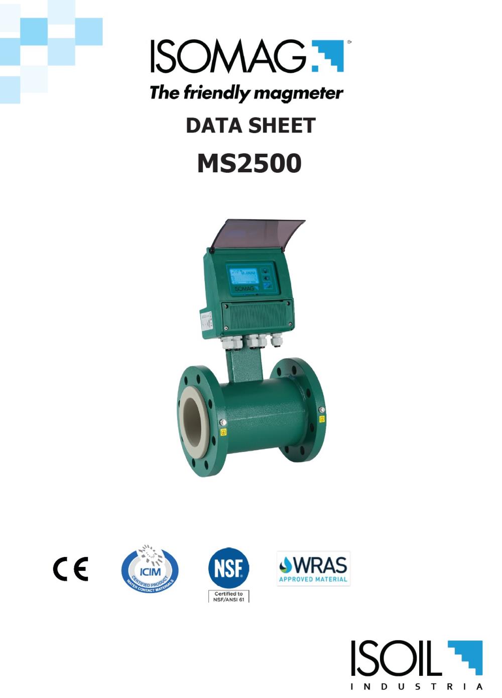Magmeter (Magnetic Flow Meter), Model: MS2500, Brand: ISOIL Industria (Italy)