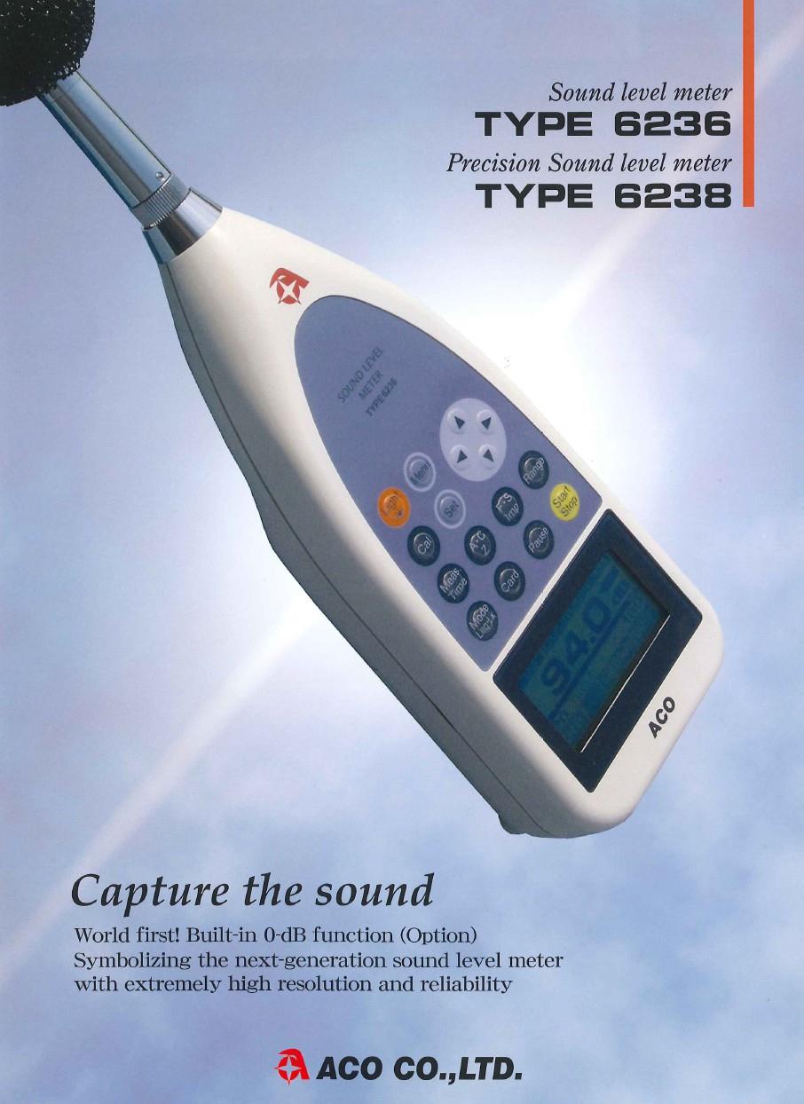เครื่องวัดความดังเสียง (Sound Level Meter), Brand: ACO (Japan), Model: 6236 / 6238