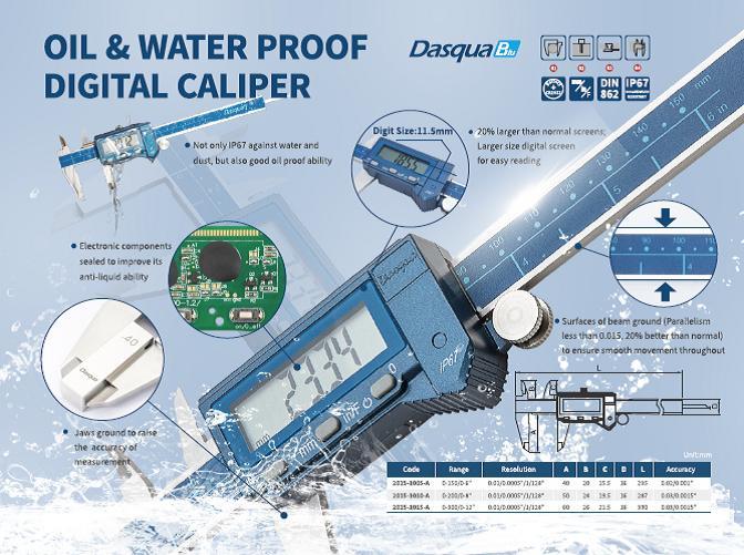 ดิจิตอลเวเนียร์คาลิเปอร์ Digital Vernier Caliper Italy made รุ่นกันน้ำ