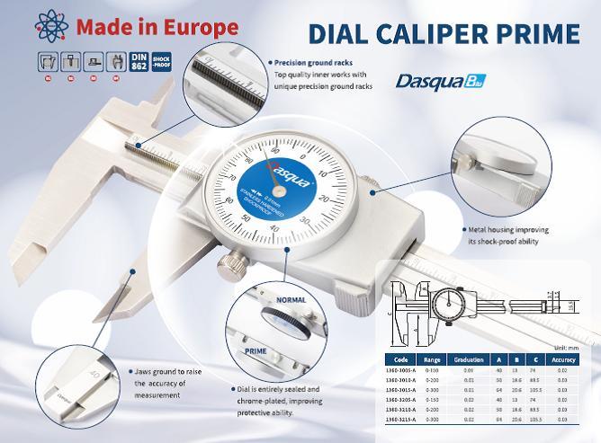 ไดอัลเวอร์เวอร์เนียร์คาลิเปอร์ Dial Vernier Caliper Italy made