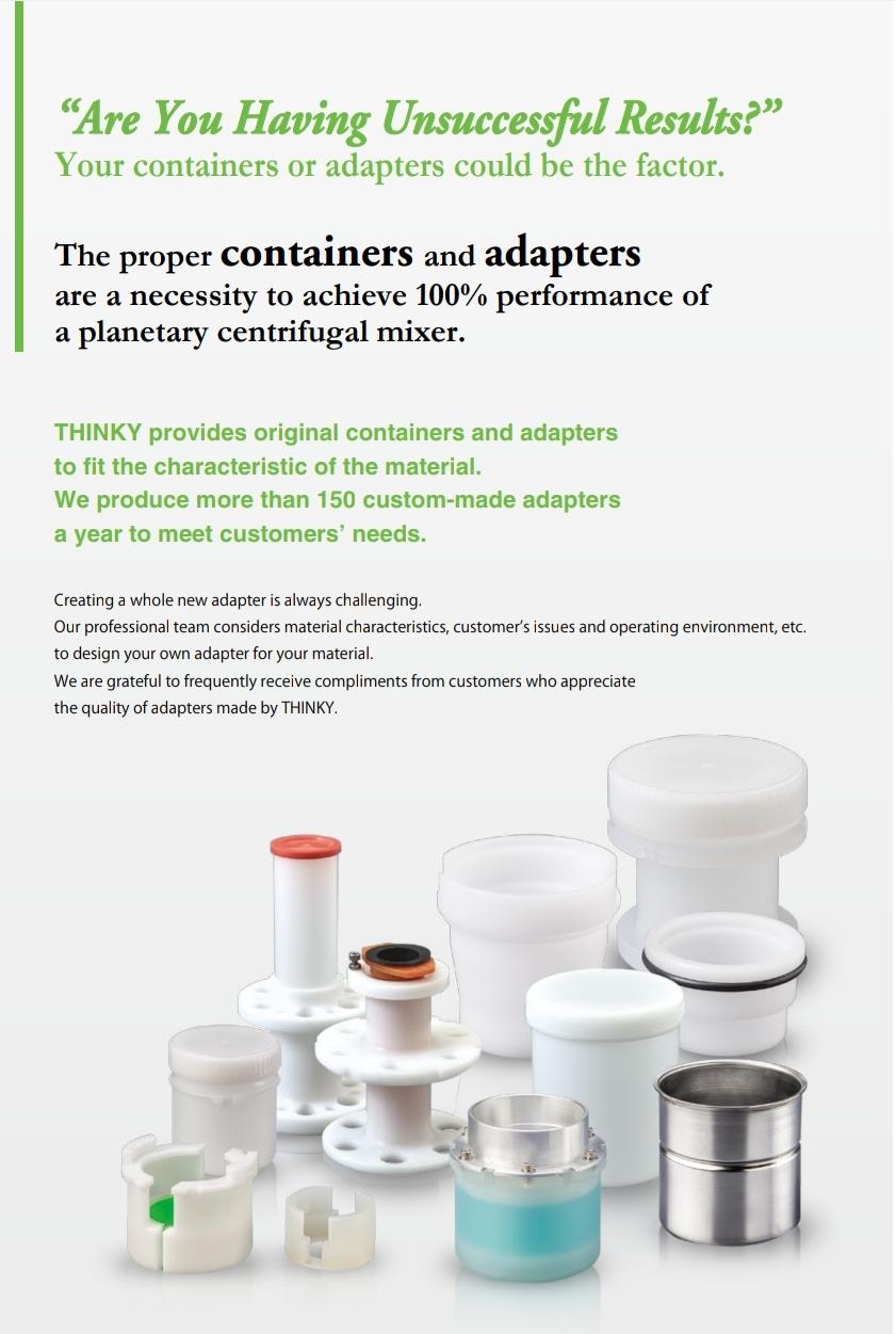 container / Adaptor List fir Thinky mixer,adaptor,container,Thinky,Metals and Metal Products/Lead
