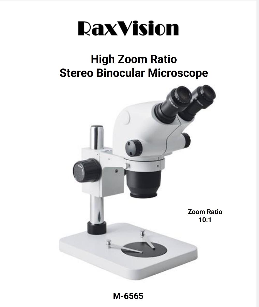 Stereo Binocular Microscope Raxvision M-6565,กล้องจุลทรรศน์,mictoscope,กล้องจุลทรรศน์ 2 กระบอกตา,binocular microscope,Raxvision,Instruments and Controls/Microscopes
