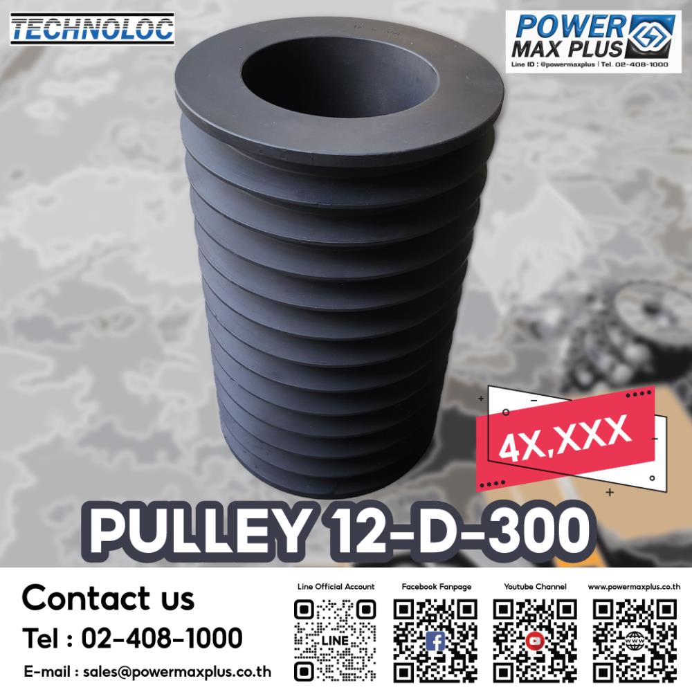 PULLEY 12-D-300,bushpulley taper bushtaper pulleyมู่เล่ย์ (pulley),TECHNOLOC,Materials Handling/Pulleys