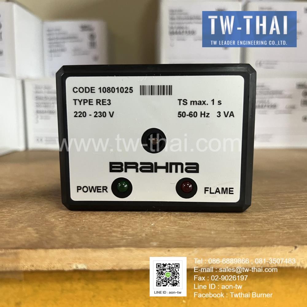 Brahma RE3 220V,Flame Detector,Brahma RE3, 10801125,RE3,Flame Relay,RE3 Flame Detector,Brahma,Instruments and Controls/Detectors