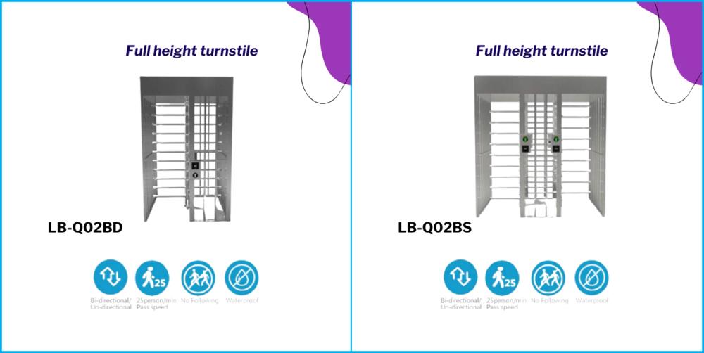 Full height turnstile (LB-Q02BD / LB-Q02BS),Turnstile, ประตูหมุน, barrier, swing barrier, full height turnstile,,Automation and Electronics/Access Control Systems