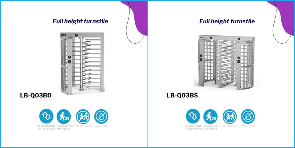 Full height turnstile (LB-Q03BD / LB-Q03BS),Turnstile, ประตูหมุน, barrier, swing barrier, full height turnstile,,Automation and Electronics/Access Control Systems