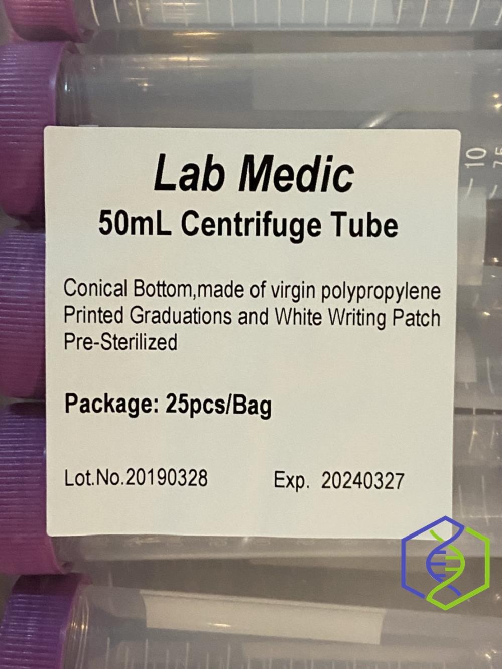 50ml Centrifuge Tube Sterile - LAB MEDIC