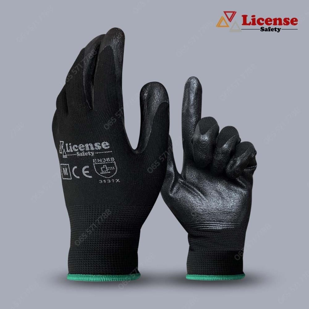 ถุงมือผ้าเคลือบโฟมไนไตร Nitrile Foam Coated Polyester Gloves