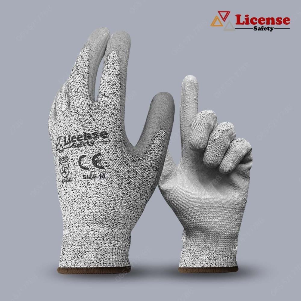 ถุงมือกันบาดระดับ5 ฝ่ามือเคลือบPUสีเทา Dinema gloves cut resistant level 5 PU coated palm,ถุงมือผ้า,ถุงมือนิรภัย,ถุงมือกันบาดระดับ5,ถุงมือเซฟตี้, DYNEEMA CUT 5,License ,Plant and Facility Equipment/Safety Equipment/Gloves & Hand Protection