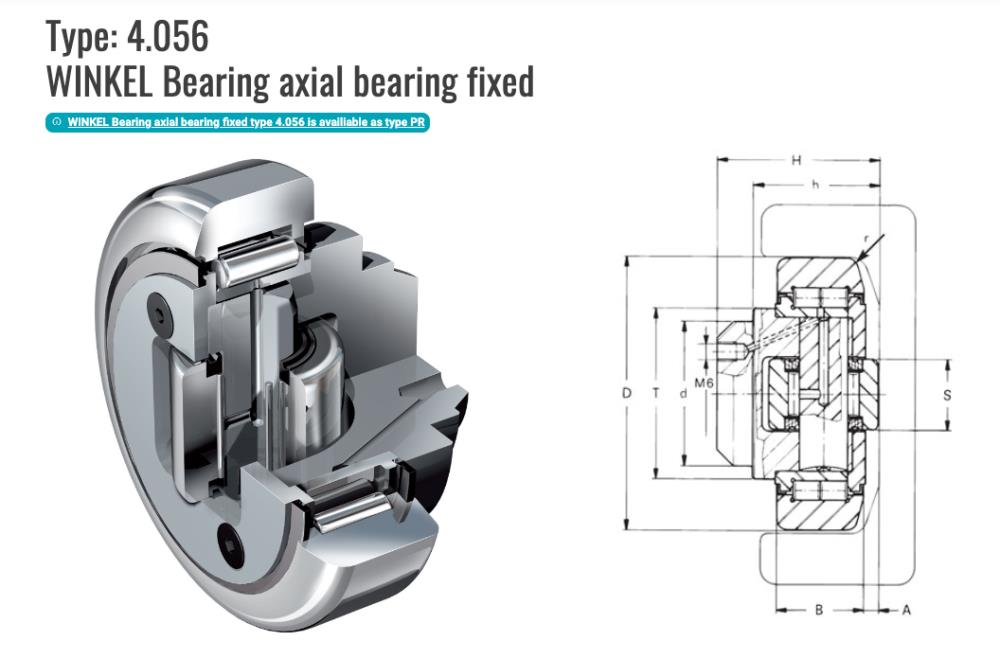 4.056 WINKEL Bearing axial bearing fixed,winkel,WINKEl,Machinery and Process Equipment/Bearings/Babbitt Bearing