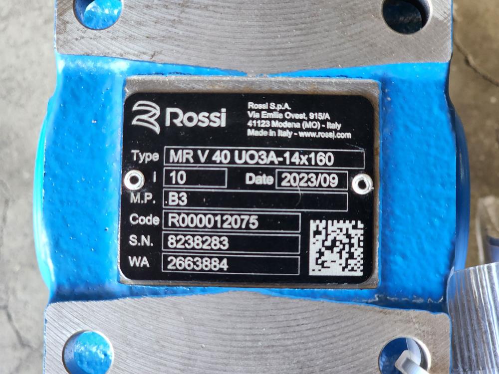 “ROSSI” WORM GEAR MOTOR MRV40UO3A-14x160-10