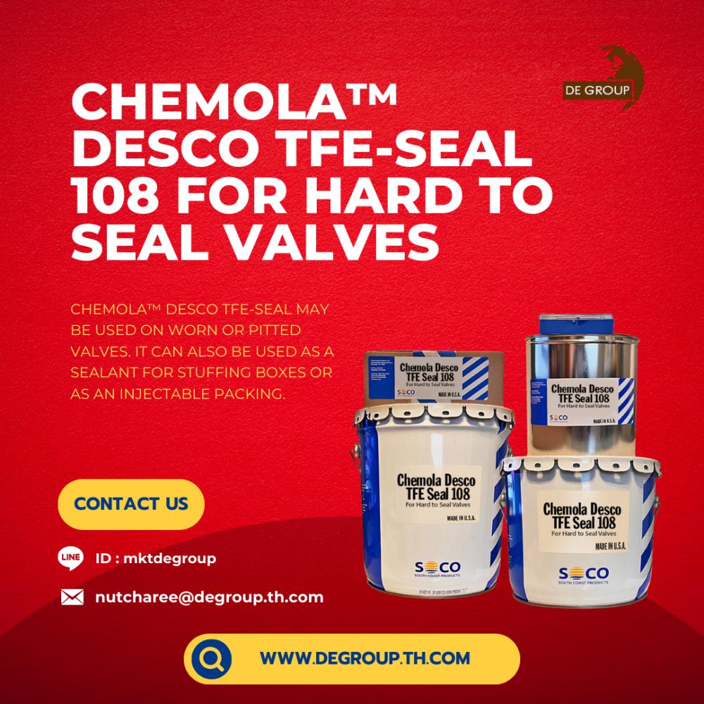 Chemola Desco TFE-Seal 108 For Hard to Seal Valves,#valvelubricants #PremiumValvelubricants #ValveServiceAndRepair,,Pumps, Valves and Accessories/Maintenance Supplies