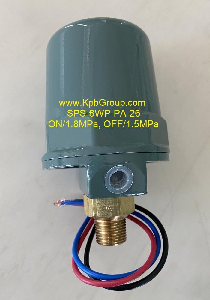 SANWA DENKI Pressure Switch SPS-8WP-PA-26, ON/1.8MPa, OFF/1.5MPa, Brass, R3/8,SPS-8WP-PA-26, SANWA DENKI, Pressure Switch,SANWA DENKI,Instruments and Controls/Switches