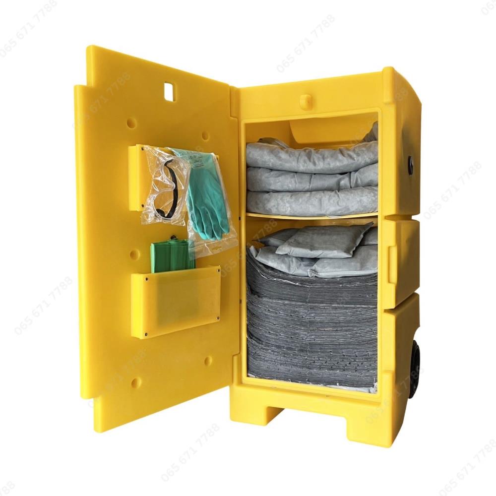 Universal Absorbent Spill Kit in Mobile Cart