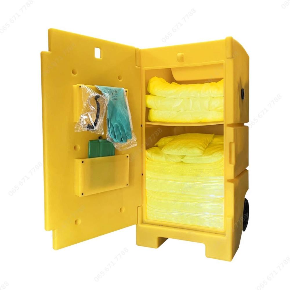 Chemical Absorbent Spill Kit in Mobile Cart