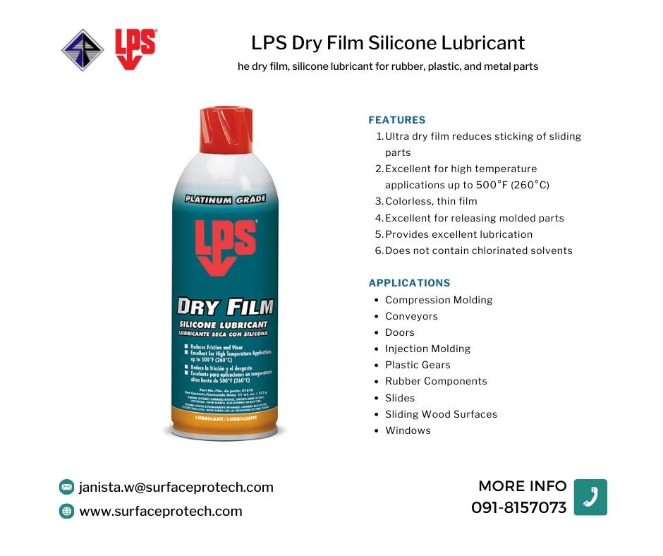 LPS Dry Film Silicone Lubricant(ฟิล์มแห้ง) สารหล่อลื่นซิลิโคนสำหรับชิ้นส่วนยาง พลาสติกและโลหะ-ติดต่อฝ่ายขาย(ไอซ์)0918157073ค่ะ ,สเปรย์ซิลิโคนหล่อลื่นชนิดฟิล์มแห้ง, สเปรย์สำหรับการถอดแบบแม่พิมพ์,  สเปรย์หล่อลื่นทนความร้อน, สเปรย์หล่อลื่นยาง , สเปรย์หล่อพลาสติกทนความร้อนสูง, สเปรย์หล่อลื่นแม่พิมพ์, LPS Dry Film Silicone Lubricant, DRY FILM SILICONE,  ,LPS,Machinery and Process Equipment/Lubricants